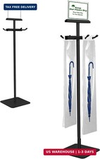 Umbrella Bag Stand, Wet Umbrella Stand with 220 Umbrellas Bags, Black