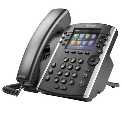 Poly VVX411 12-zeilig HD Voice Gigabit VoIP Business Tischtelefon 1 Touch Kurzwahl