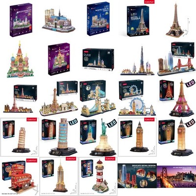 Cubic Fun 3D Puzzle LED Light Landmarks   Famous Buildings & City Line Series