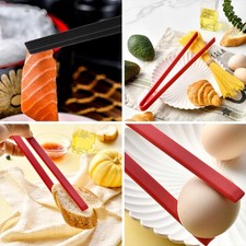 2 Pcs Silicone Tongs Utensils for BBQ Salad Non-Stick Food Grade Heat Resistant