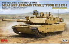 Rye Field Models 5026 1:35 M1A2 SEP Abrams TUSK I/TUSK II 2 in 1 Battle Tank Kit