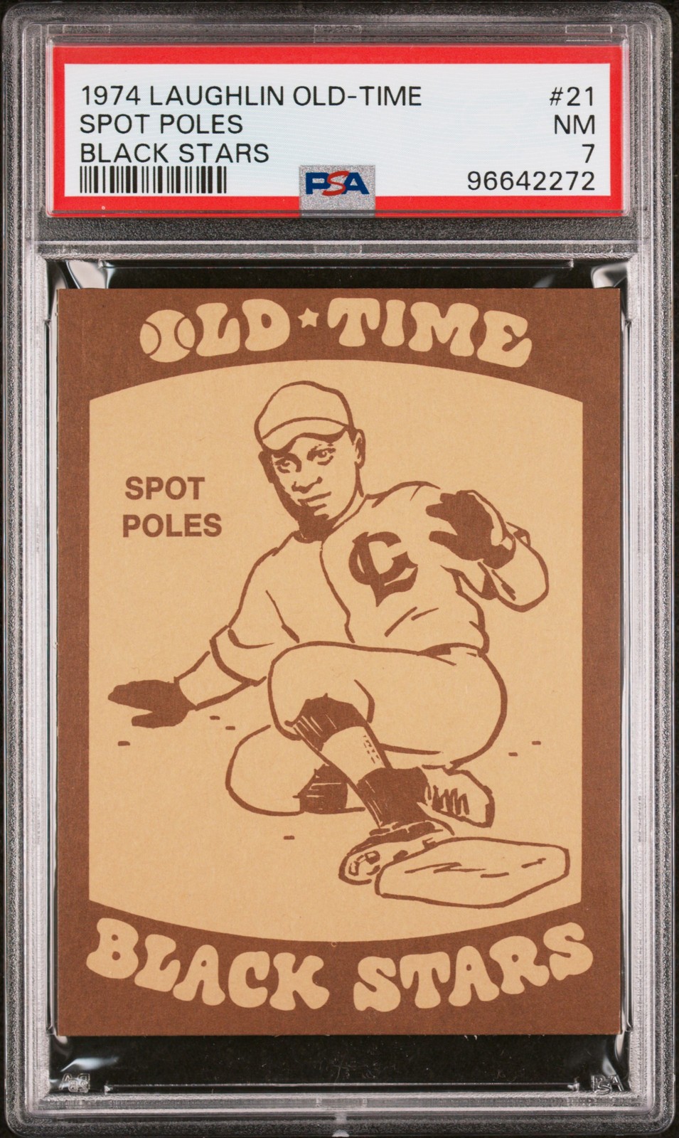 Spot Poles #21 Baseball Cards 1974 Laughlin Old Time Black Stars trading card — raw and PSA graded price guide