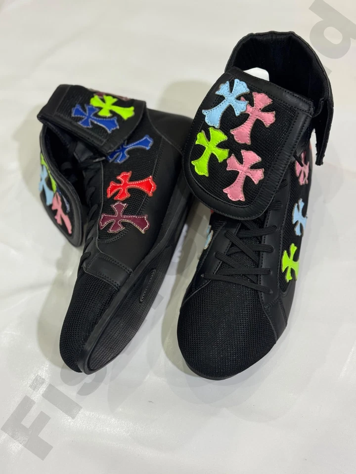 Zapatos de Boxeo Corazón Cromo Hechos a Medida Talla 7 8 9 10 11 12 Color Negro Foto 3 de 4