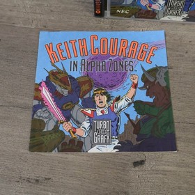Keith Courage in Alpha Zones (TurboGrafx-16) Great Cond CIB Complete w/ Comic