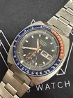 Vintage 1973 Seiko 6139-6002 Automatic Chronograph Pepsi 6139B For Repair