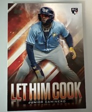 2024 Topps Update Junior Caminero Let Him Cook RC Rookie Card LHC-13 Insert Rays. rookie card picture