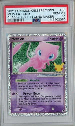 New ListingPSA 10 Mew EX - Holo 88/92 Classic Collection Legend Maker Gem Mint Pokemon Card