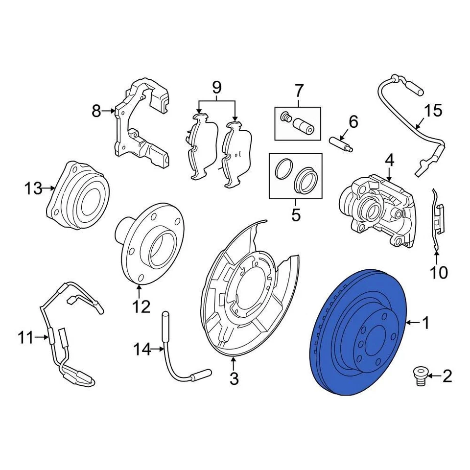 For BMW X1 2013-2015 BMW 34216855004 Rear Disc Brake Rotor - Изображение 3 из 3