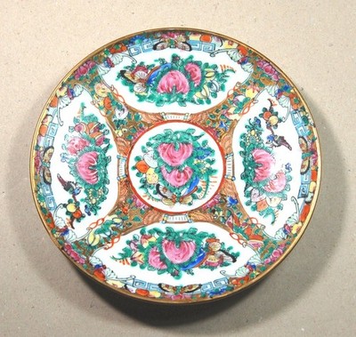 Chinesischer Rose Medallion Porzellan Teller handbemalt Famille Rose Bone China