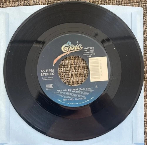 Michael Jackson - Will You Be There / Will You Be There (Instr)- Epic 34-77060 M