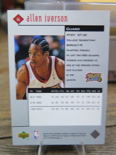 1998-99 Upper Deck Black Diamond #66 Allen Iverson basketball card - Picture 3 of 3