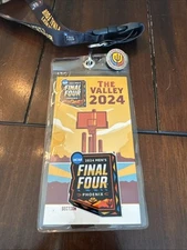 2024 Final Four March Madness Phoenix Ticket Holder Lanyard & Pin Set New!