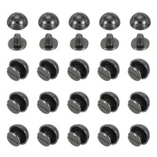 3/8" Dome Spikes Studs, 20 Sets Nailhead Screw Back Rivets for Craft, Black