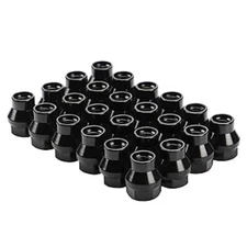 12x1.5 Extended (ET) Lug Nuts, 24PCS M12x1.5 Black 24pcs 19mm hex