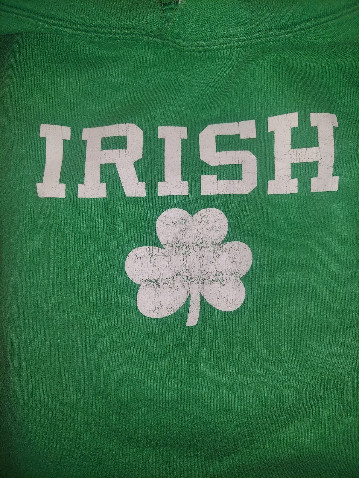 Jerzees Irish Shamrock Green Fleece Pullover Hoodie Men's L