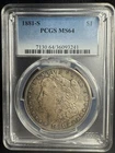 1881-S Morgan Silver Dollar PCGS Graded MS64  T-166