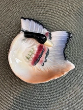 Vintage Japanese Trinket Dish Bird Mallard Duck Ceramic Vintage Pristine MCM EUC