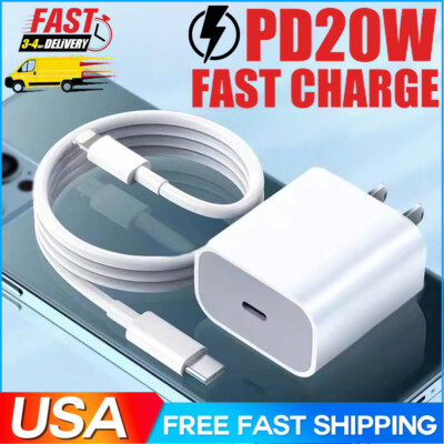  20W Super Fast Charger +Cable Type C For iPhone Xs XR 15 14 13 12 11Pro 7 8 NB