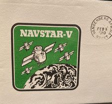 SPACE COVER SATELITTE NAVSTAR-V & ROCKWELL MISSION INFO CARD (VAFB FEB 9, 1980)
