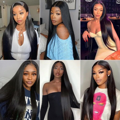#1B Natural Black Silky Straight Human Hair Bundles Remy Virgin Hair Extensions - Picture 10 of 14