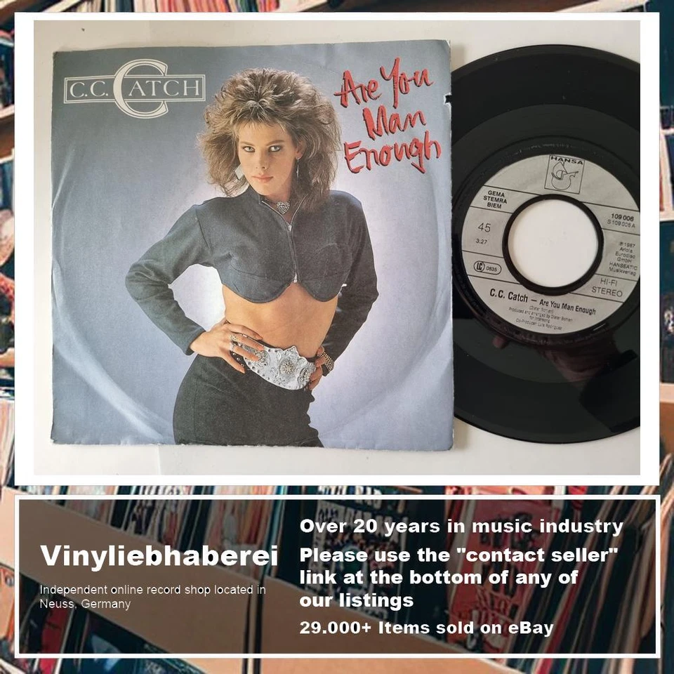 C.C. Catch - Are You Man Enough 7'' Vinyl Germany - Image 4 of 4