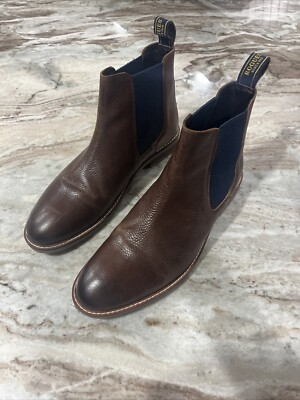 John White Rogues Noah Men's Brown Ankle Boots Size UK 9 EU 43