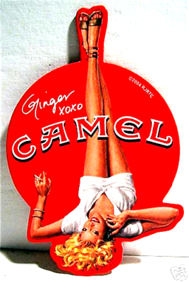 Vintage RJ R Camel Cigarette 3 Dream Girl Ginger Drink Coaster Old