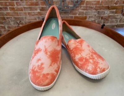 Dr. Scholl's Orange Clay Tie Dye Jot It Down Slip-On Shoes Skimmer Sneakers New