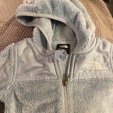 The North Face Toddler Girls' Oso Hoodie Ice Blue Sherpa Size 6/12 months