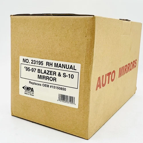 CIPA #23195 RH MANUAL '95-97 BLAZER & S-10 MIRROR (Replaces OEM #15150850)