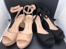 Chinese Laundry Women's "Theresa" Platform Heeled Sandal Black or Nude NEW