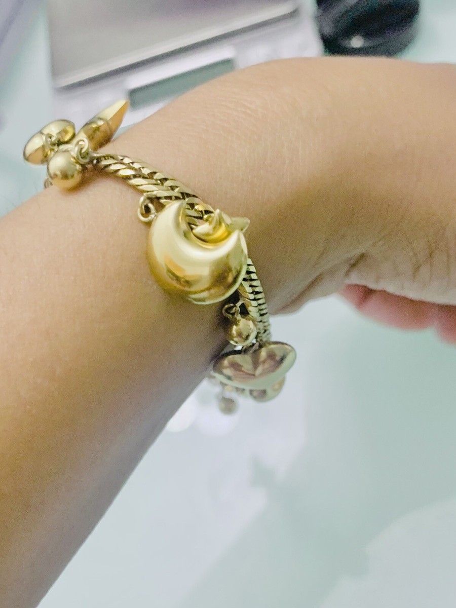 🛑K18 Jap Bracelet Kihei Pure 18k Gold! 7.5” 17.77g Moon 🛑K18 Jap Bracelet Kihei Pure 18k Gold! 7.5” 17.77g Moon