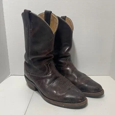 Chippewa Western Boots Mens Size 10.5D Dark Brown Pull On Vibram Bottom 10507878