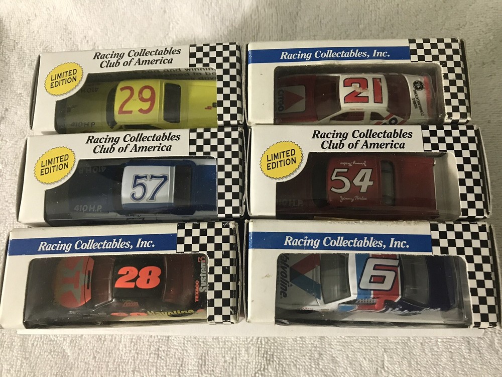 N.O.S. Racing Collectibles NASCAR Legends~Set of 6 Cars~1:64 Scale~As New & NICE