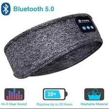 Multi Purpose Headband/Eye Mask with Bluetooth Headphones in Grey NWT