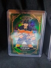2020-21 UPPER DECK UD STATURE TYLER BENSON #185 #ed /85 Green ROOKIE AUTO RC
