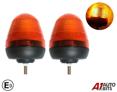 Bernstein LED Warnleuchte Lampe Bake X2 Bergung Traktor Bagger Dumper 1 Bolzen E9