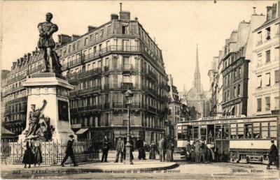CPA AK PARIS 6e Le Boulevard St-GERMAIN et le Statue de Danton (535574)