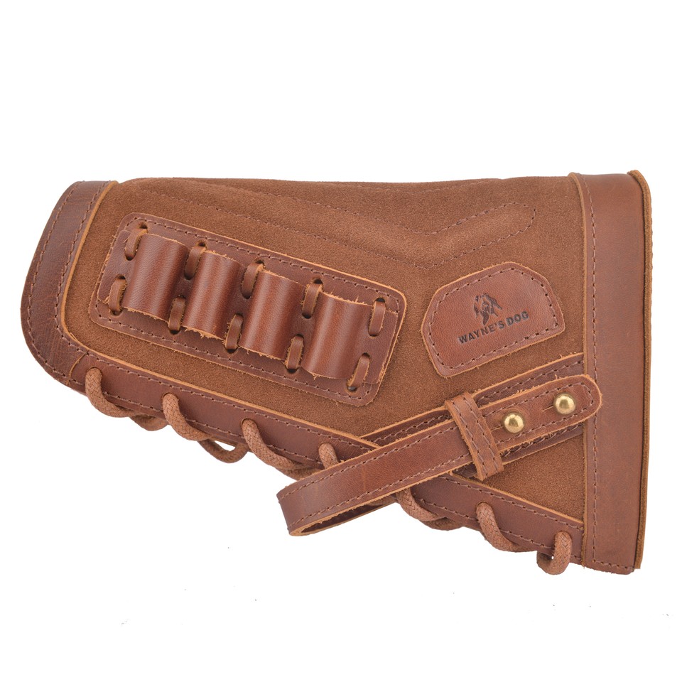 Portacartucce Da Calcio In Pelle Per Fucile – Calibri .44MAG, .308, 30-06 – Non Perfora – Wayne's Dog - Foto 4