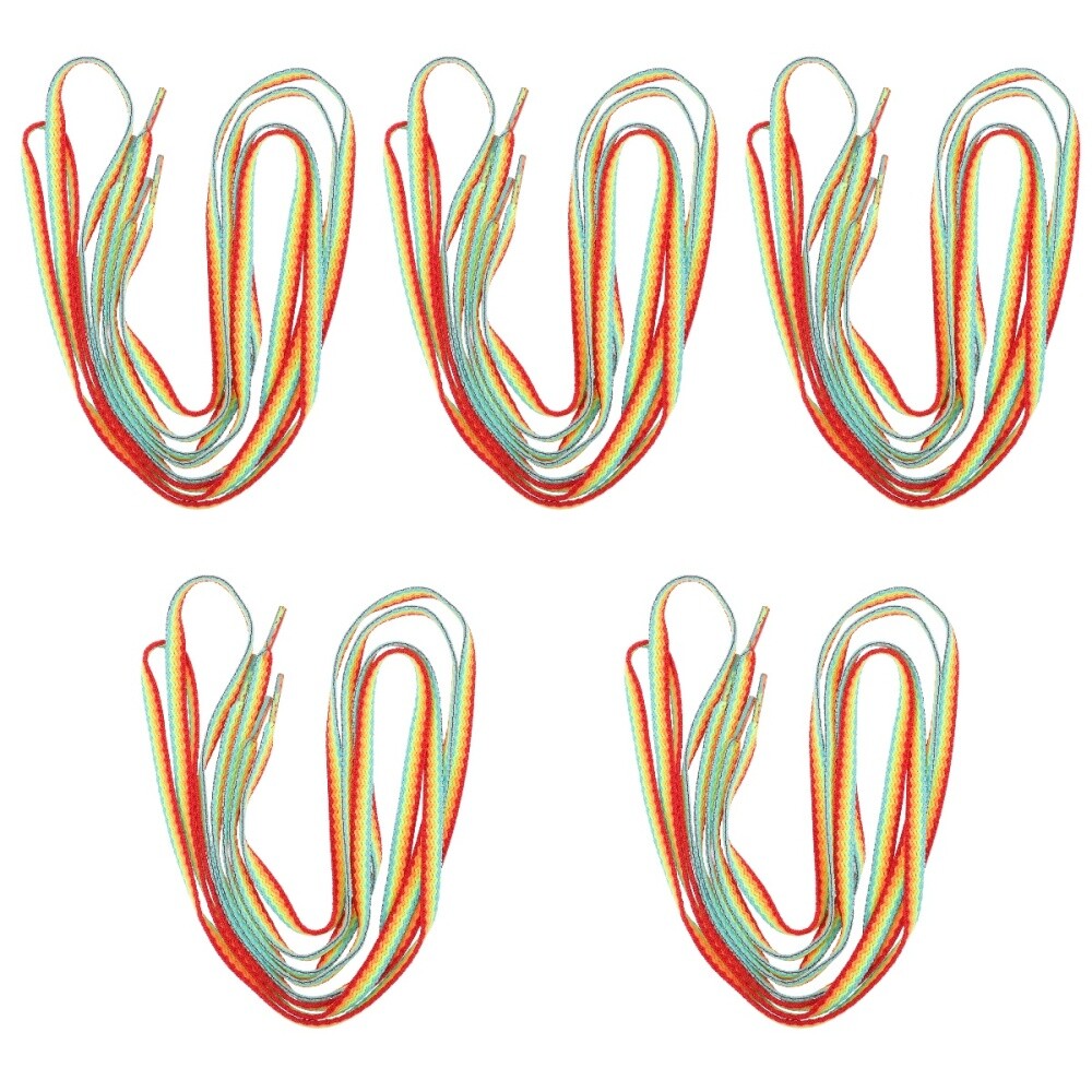 APL 5 Paia Lacci Arcobaleno Bambino Donna Cinturino Scarpe Lacci per Sport