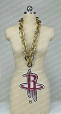 New NBA HOUSTON ROCKETS Gameday BIG Fan Chain GOLD Fanchain