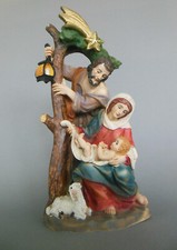 Heilige Familie 25 cm hoch mit Kometstern Komplett Krippe Krippenblock 1 Stück
