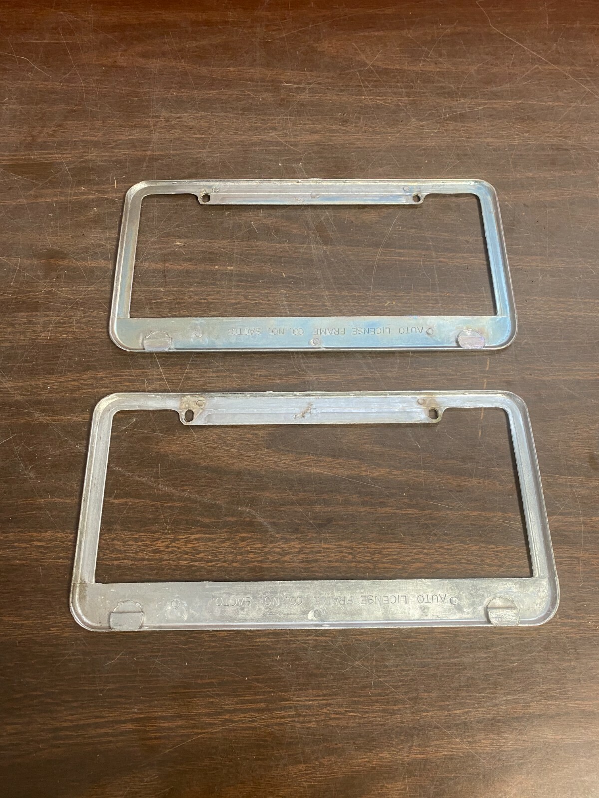 RETRO CHROME NEWTON A. COPE BUICK OLDS SACRAMENTO CA DEALER LICENSE PLATE FRAMES eBay