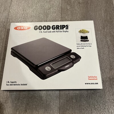 OXO Softworks Good Grips  5lb Food Scale w/ Pull Out Display Slim Profile Black
