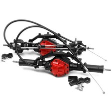 Aluminum Front & Rear Axles with 4WD Lock for AXIAL SCX10 1/10 Scale RC Crawler