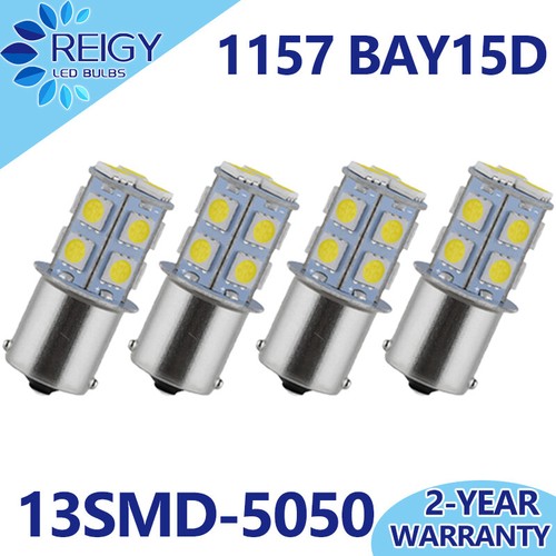 4x 6500K White 1157 Bay15d 13SMD LED Car Truck Tail Brake Stop Light