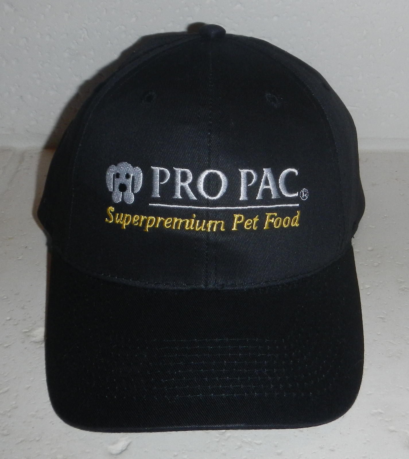 Cat Dog Logo Black Adjustable Baseball Hat Cap