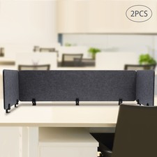Stand Up Desk Privacy Panel Clamp-On Acoustic Desk Divider Mounted Privacy Panel