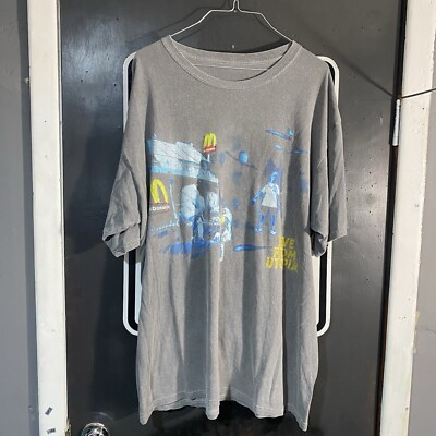 Travis Scott x McDonald's Live From Utopia Gray T-Shirt  Size XL