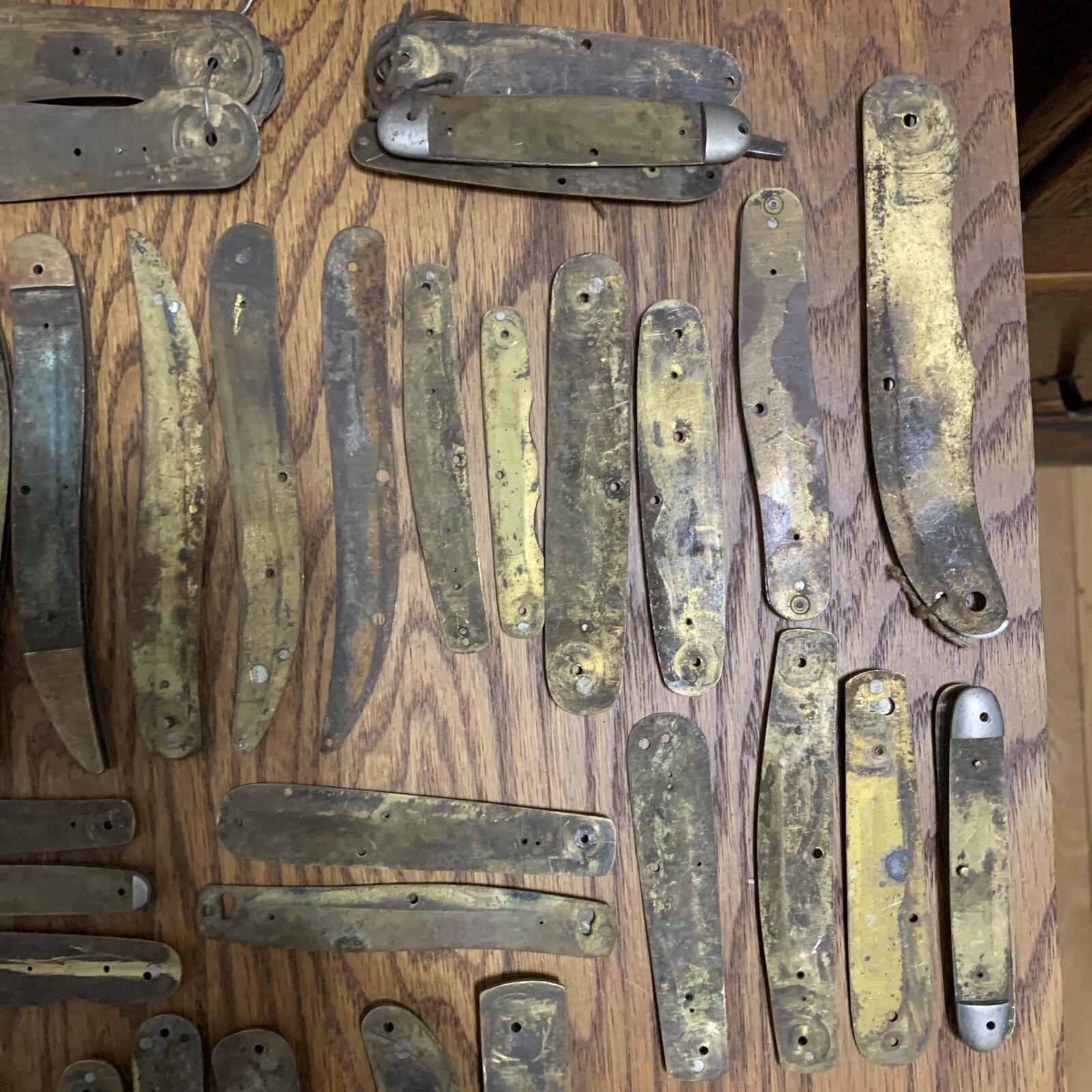 Vintage Lot Of Pocket Knife Brass Liners And Bolsters Parts Repair eBay